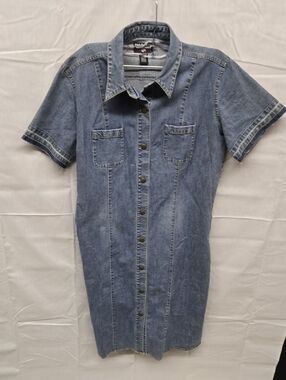 Polo Jeans Ralph Lauren Blue Denim Short-Sleeve Jumpsuit Romper XL